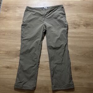 L.L.Bean Womens Olive Green Hiking Pants Outdoor Casual Trousers 18W